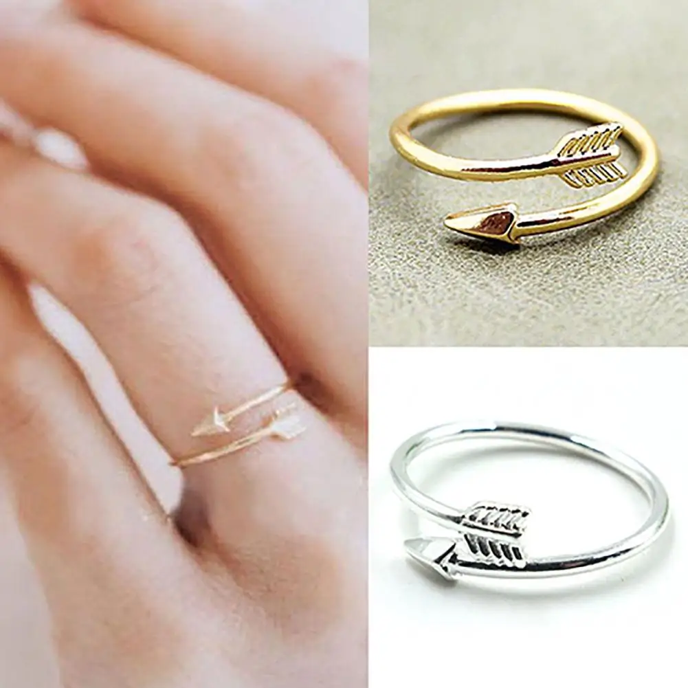 

Rings For Women Fashion Golden Silver Tone Adjustable Arrow Open Knuckle Ring Jewelry anillos mujer кольцо мужское