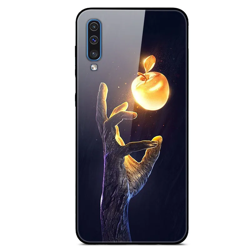 Стеклянный чехол для телефона samsung A50, Твердый чехол на заднюю панель для samsung Galaxy A50, чехол из закаленного стекла J7 a505 A30S A50S - Цвет: NEW 10