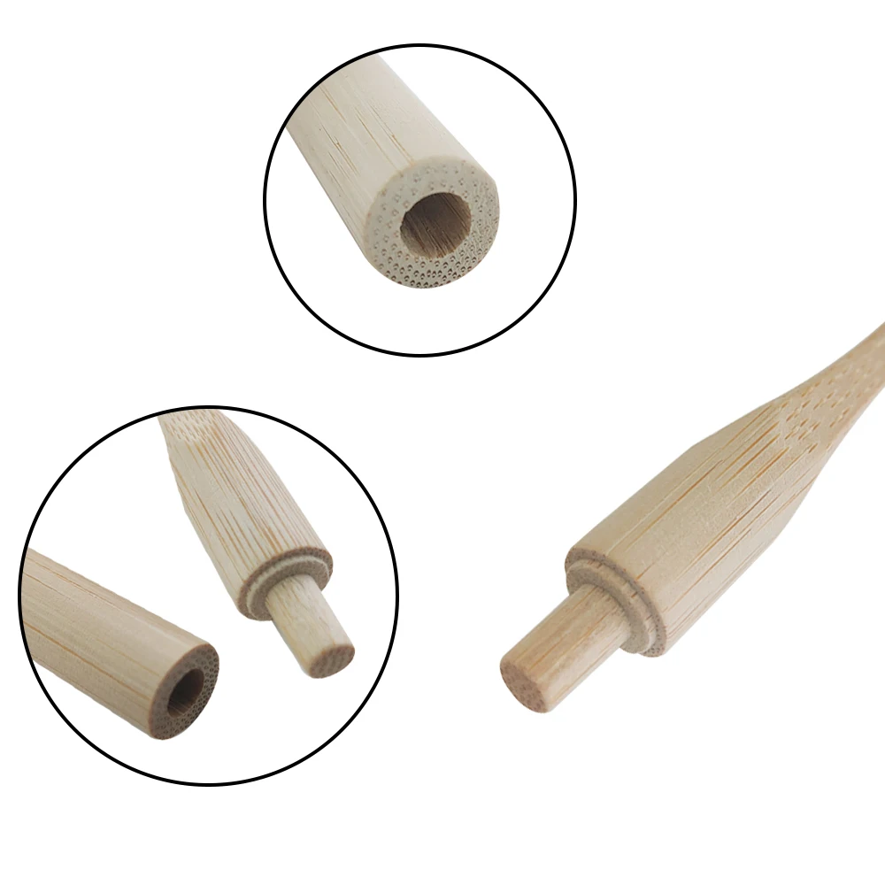 6 шт. Бамбуковая зубная щетка с сменными штепсельными щетками шарнирные Мягкие