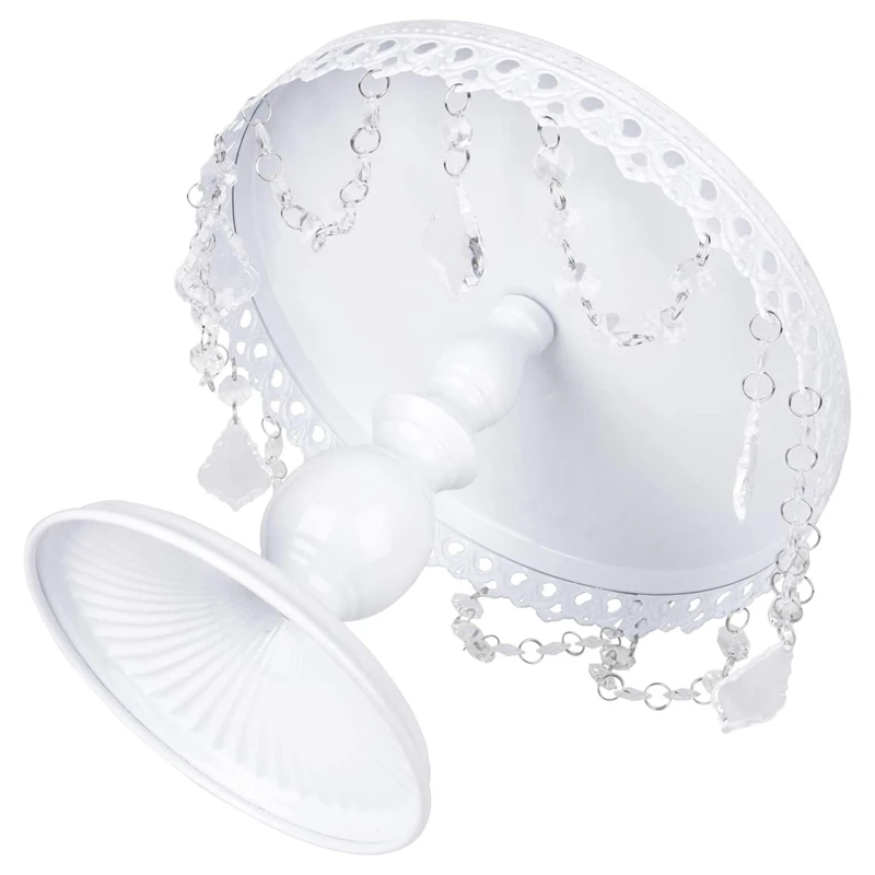 

Metal Cake Stands with Pendants& Beads,Dessert Cupcake Pastry Display