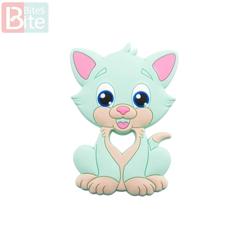 Cat Mint 6 шт., силиконовый Прорезыватель для зубов, кулон в виде лисы для соски, Товары для малышей, Силиконовые Прорезыватели для зубов, игрушки для детей, Детские Прорезыватели - Цвет: Cat Mint