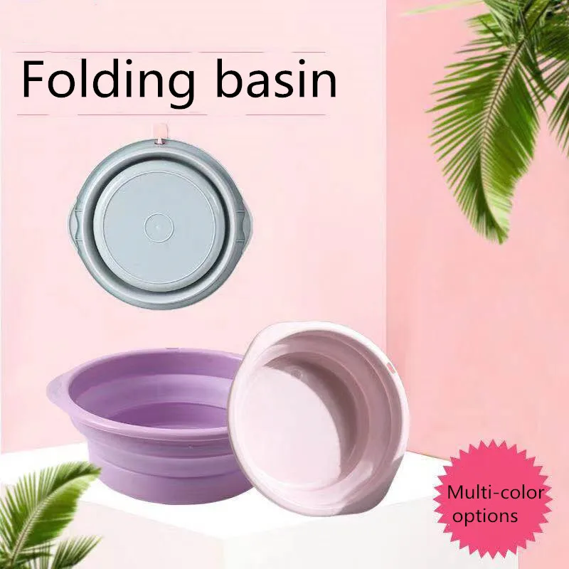 Портативный складное ведро умывальник для кемпинга бассейна Силиконовый Складной Рыбалка Автомойка чистящие средства - Красивые находки для дома