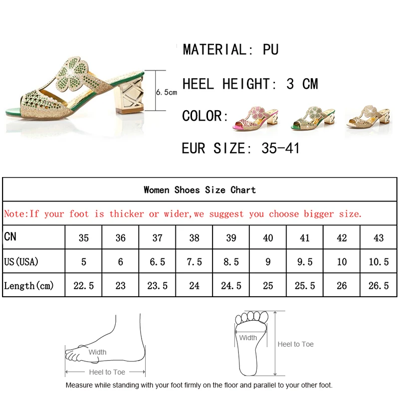 

Hot Women Fashion High Heels Slipper Sexy Peep Toe Hollow Out Crystals Party Shoes Woman Summer Slip on Beach Flip Flops