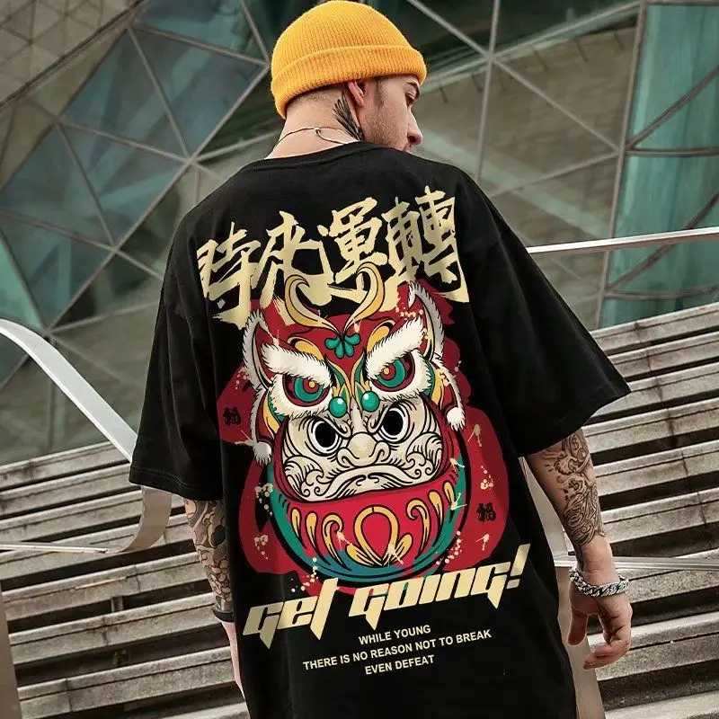

Summer new styles come and run personalized printing short-sleeved T-shirt hip-hop trend loose large size half-sleeved T-shirt