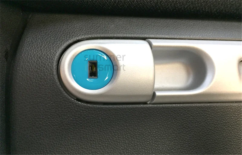 

Автомобильные аксессуары для Smart 451 Fortwo 2009-2014, автомобильный перчаточный ящик, кольцевая крышка с отверстием для ключей, декоративная крышка, автомобильные наклейки