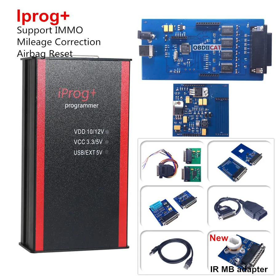 

Newest Iprog+ V87 Prog Key Programmer Support IMMO + Mileage Correction + Airbag Reset Iprog Pro Replace Carprog