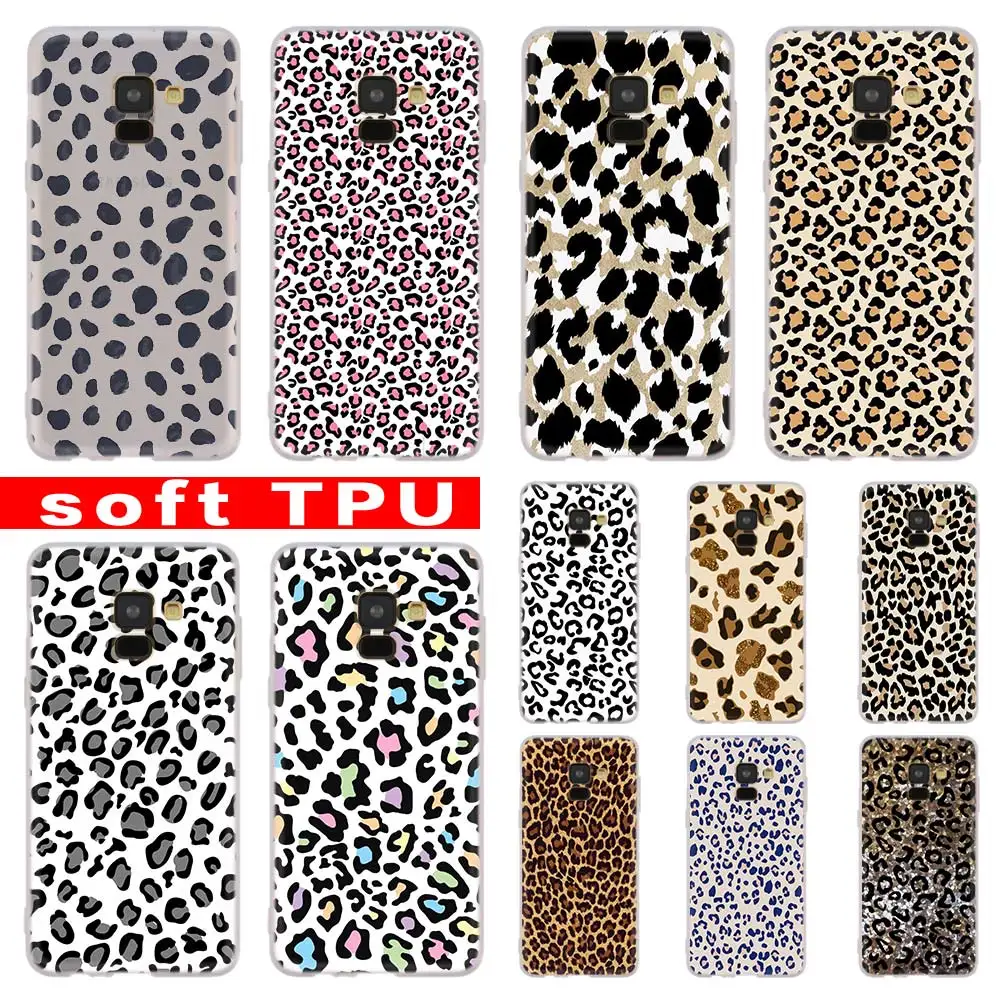 Чехол для Samsung Galaxy A12/A20/A51/A70/A20s/A21s/A32/A50/A50s/A42/A52/A72 5G A8 A7 A6 2018 крышка с леопардовым
