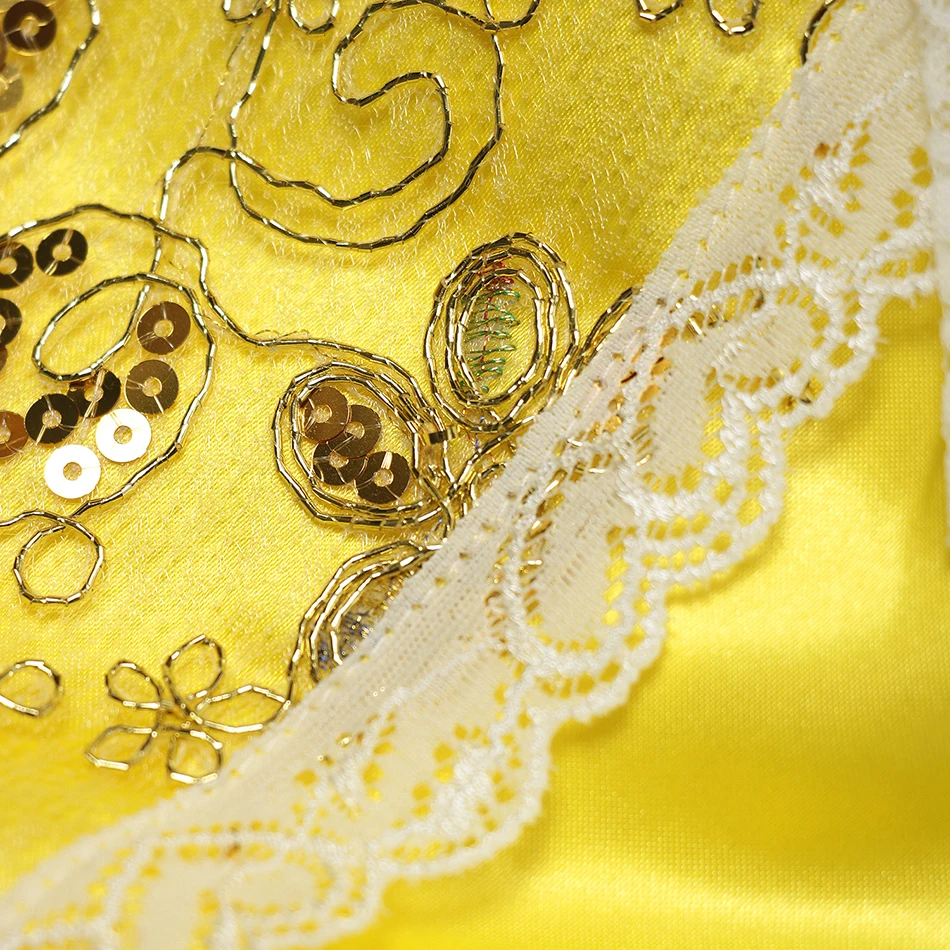 Новинка платье принцессы Белль для девочек костюмы косплея Детские Желтые