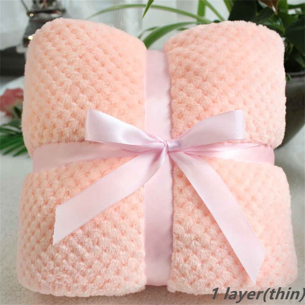 3D пушистое супер мягкое детское одеяло розового и голубого цвета уютное весеннее