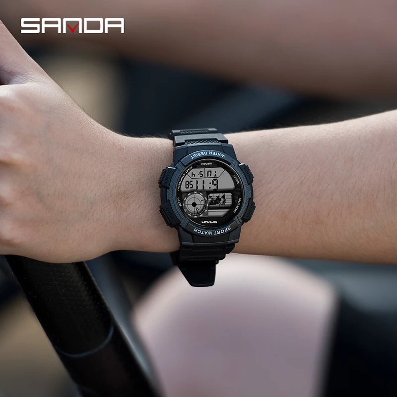 

Men Electronic Watches Waterproof Outdoor Sport Watch Male LED Alarm Clock ArmyGreen Military Digital Mens Wristwatches Relogio