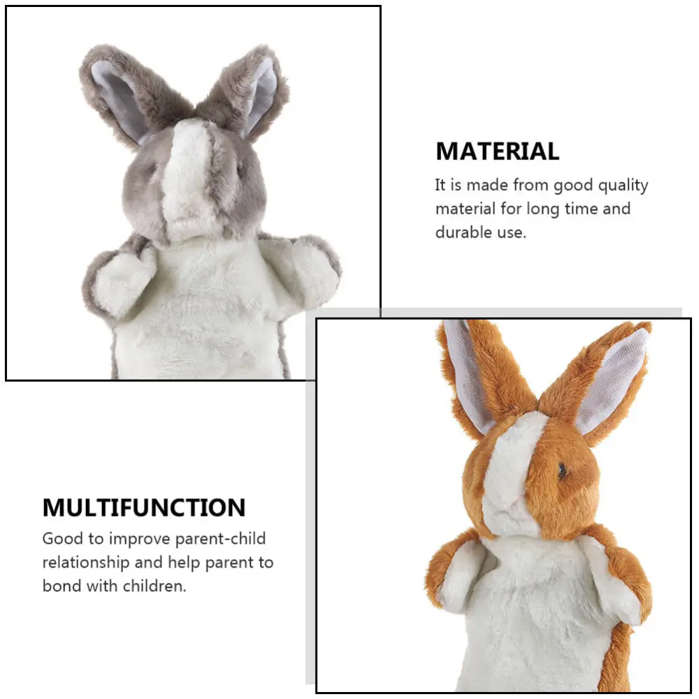 

2pcs Lovely Hand Rabbit Dolls Creative Hand Puppets Interesting Hand Doll