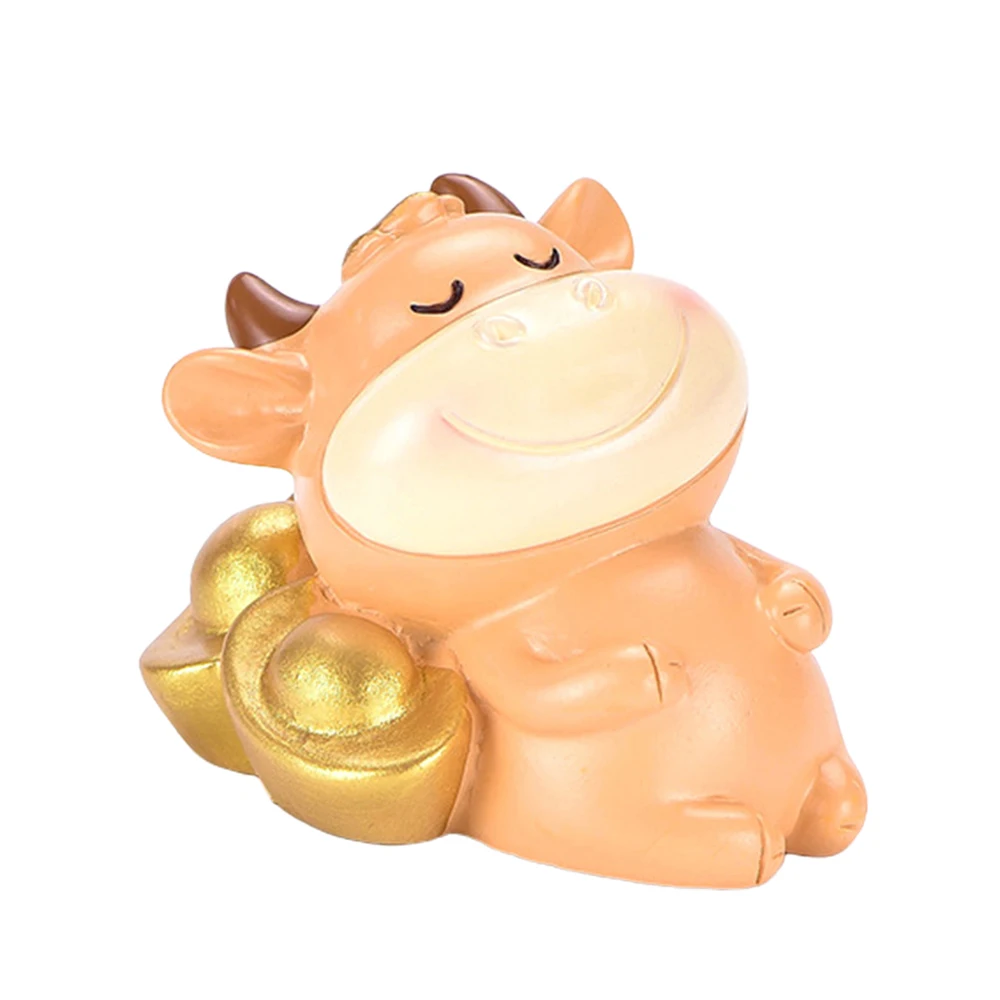 

2021 Chinese Zodiac Year Cow Animals Microscape Fairy Figurines Miniatures Home Garden Decoration