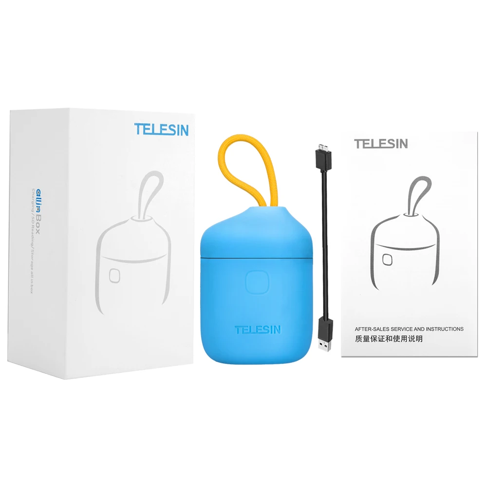 TELESIN 3 в 1 двойной слот USB зарядное устройство и SD кардридер коробка для хранения для sony A7r2 A6000 A5000 NP-FW50 батарея