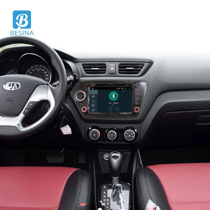 Besina 2 Din Android 9,0 автомобильный dvd-плеер для Kia k2 RIO 2010- wifi стерео gps радио мультимедиа автоаудио