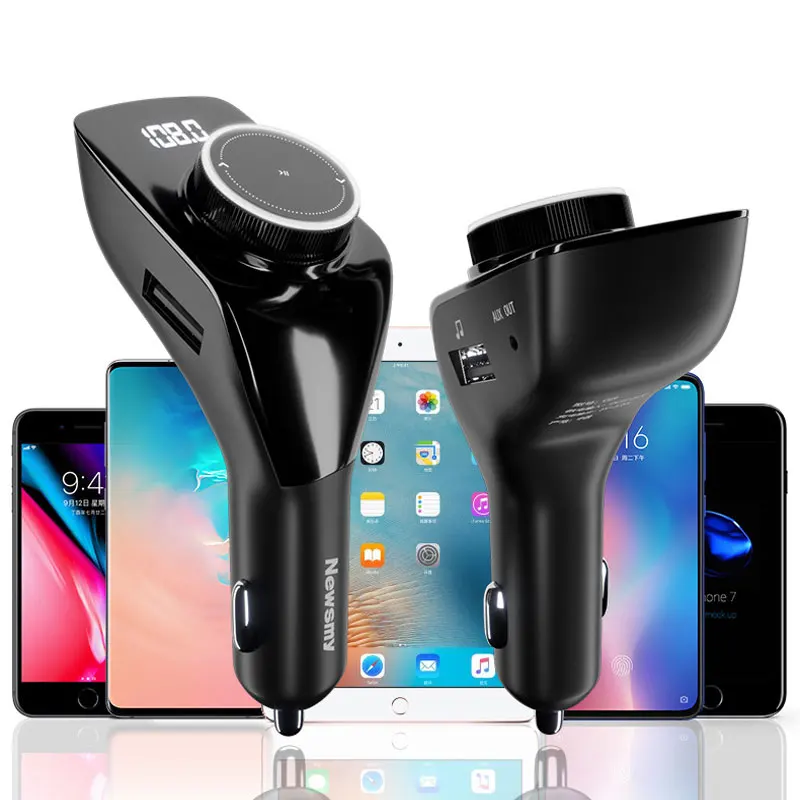 Fm-трансмиттер модулятор беспроводной Bluetooth 5 0 AUX Автомобильный MP3-плеер двойное