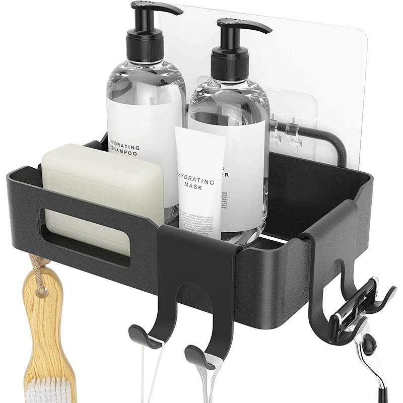 

Полка для душа без сверления, полка с крючками для душа, ванной комнаты, мыла, мыла, шампуня