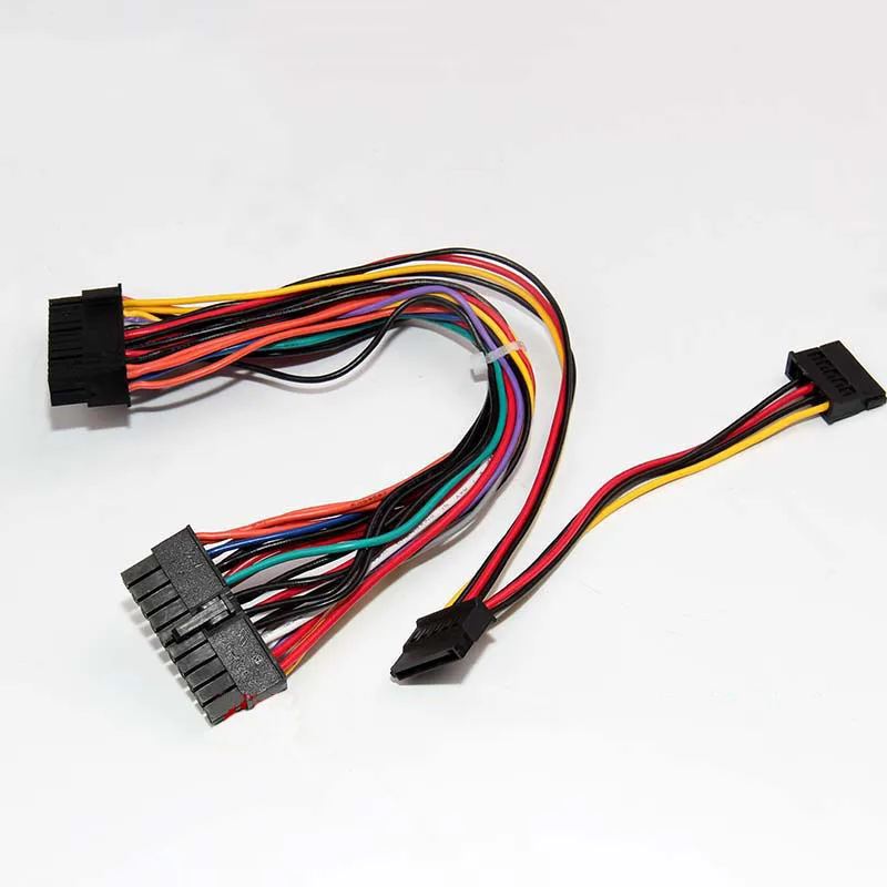 Кабель питания ATX 20pin + 24pin (20 4pin) Male 2 Dual SATA Female шнур для автомобильного компьютера
