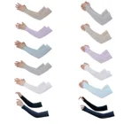 2021 женская летняя накидка, солнцезащитные нарукавники без отверстий для большого пальца, однотонные нарукавники для активного отдыха