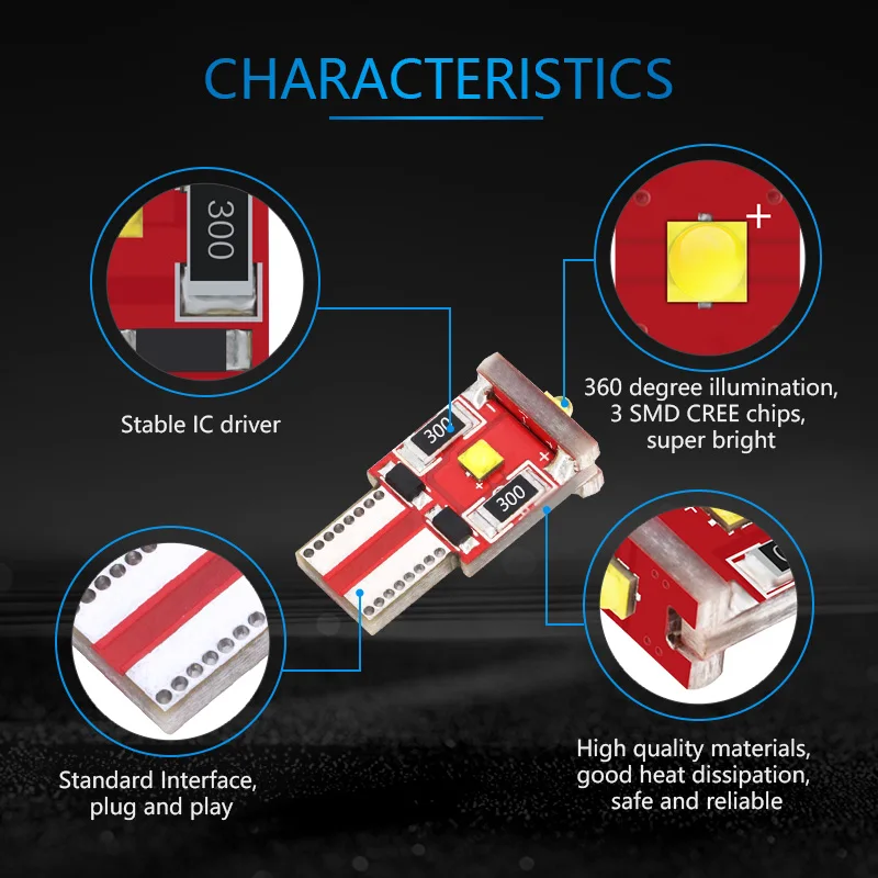 NAO T10 W5W светодиодный 1,6 Вт 194 3SMD CREE XBD чипы интерьер автомобиля светильник 6000 К ксенон белый высокий Мощность 12V 168 DRL Парковка Резервное копирование лампа