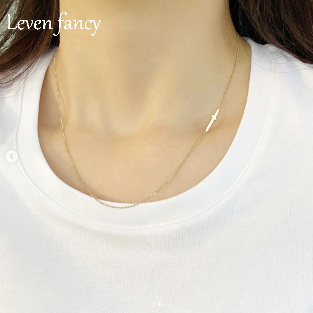 Ожерелье женское из серебра 925 пробы с крестом | Украшения и аксессуары