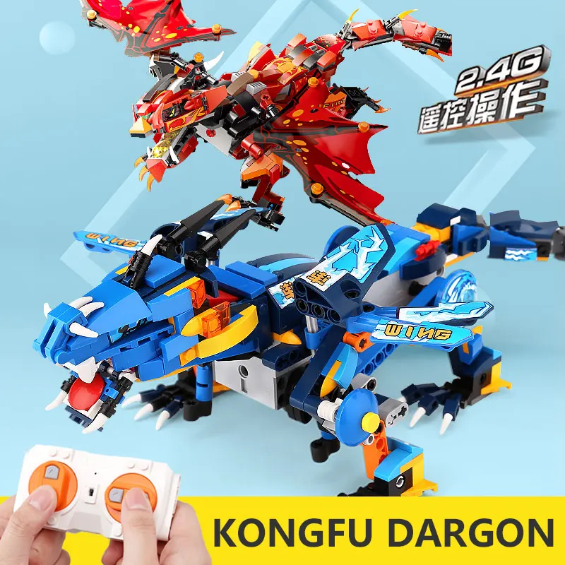Молд King 13018 APP RC Technic Ninjaoes модель дракона рыцаря строительные блоки 70602 Кирпичи