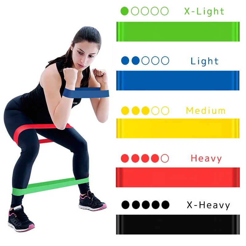

Резиновая лента, фитнес-резинка для йоги, пилатеса, занятий в спортзале, 0.35 мм-1.1 мм
