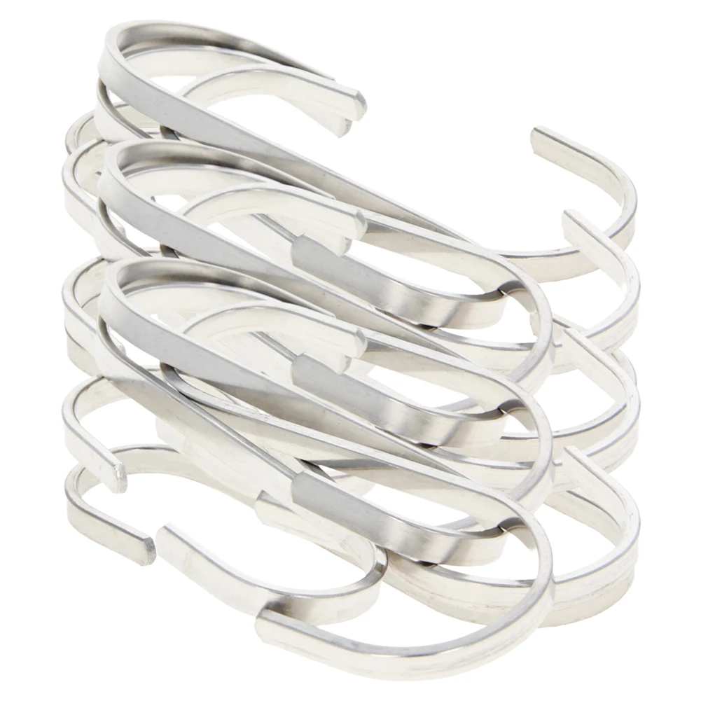 MroMax 4/8/10/15/20 штук расширить s-образная кисть, крючки, станок и 304 Нержавеющая сталь полировки 19x1 9 мм/19x2 5 мм/22x3 2 мм/35x38 мм домашней двери настенные крючки