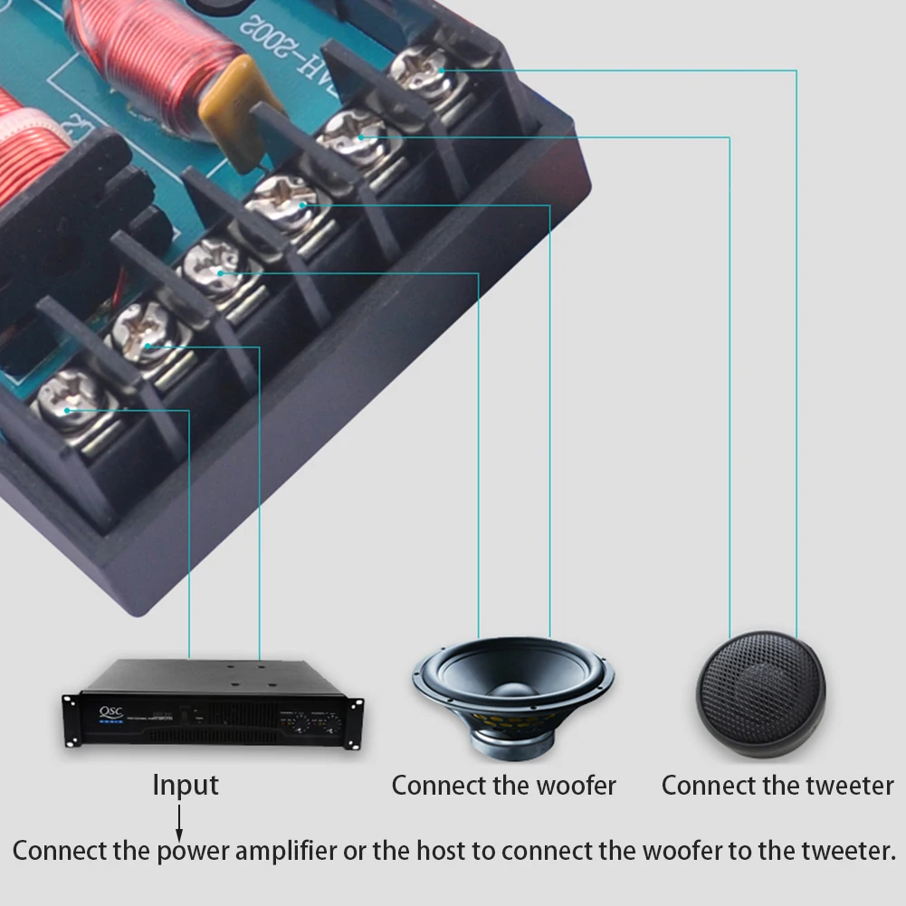 Cooling Sound Tool Professional 2 Crossover Car Speaker Durable Audio Frequency Divider Accessories Bass Adjustable DIY Vehicle |