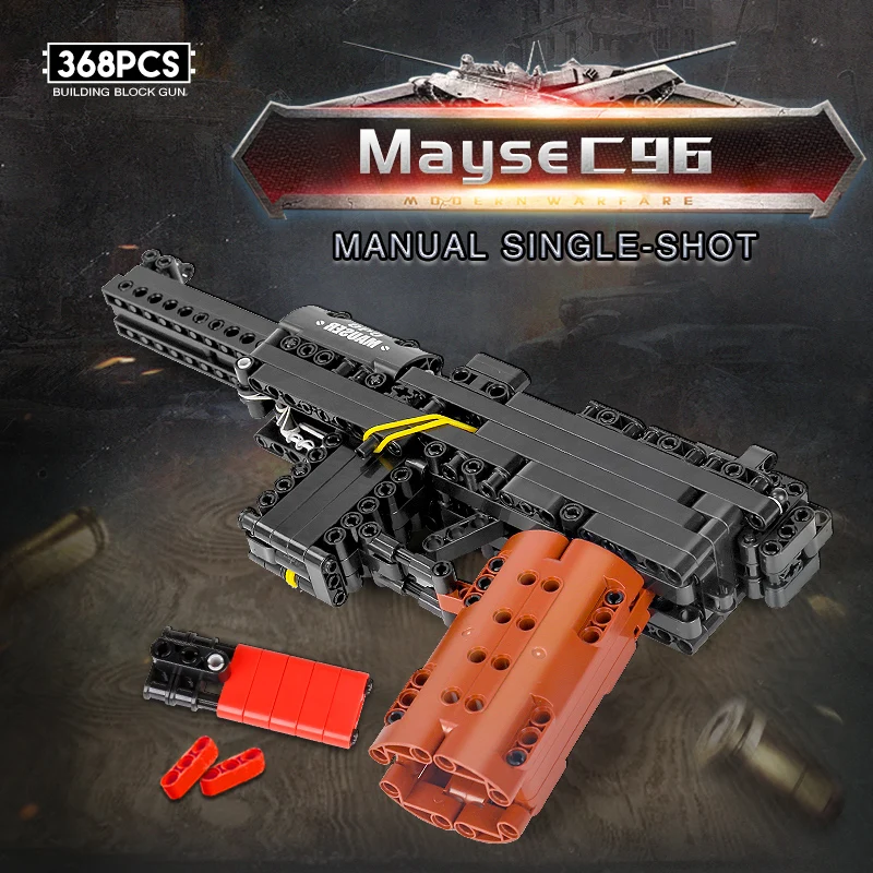 

MOULD KING Building Block Gun Toys The Mausers C96 Pistol Model Assembly Bricks Christmas Gifts For Kids Educational DIY Toys