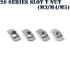 50 шт.лот Twotrees, детали для 3D-принтера M3M4M5, углеродистая сталь, Т-образные гайки, Крепежный Алюминиевый Разъем для промышленного профиля 2020