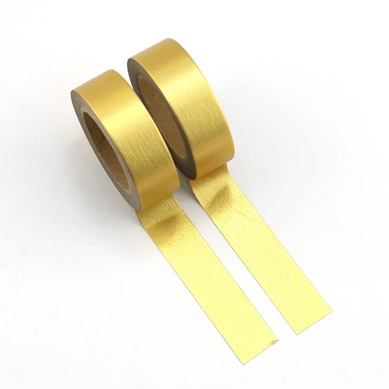 G170 1X 15mm*10m Gold Foil Washi Tape Silver/Gold/Bronze/Rose/Green/purple Color Japanese Kawaii DIYScrapbooking Tools Masking Tape - Цвет: G170