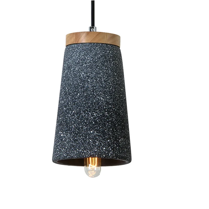 

Nordic Industrial Led Cement Pendant Light Modern Concret Wooden Hanging Lamp Fixture Luminaire Kitchen Lighting E27 WF101406
