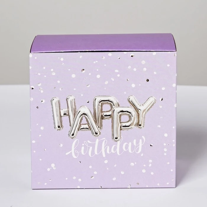 Коробка складная Happy birthday 14 × 8 см | Дом и сад