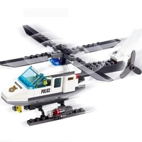 102pcs aircraft airplane city police swat building blocks sets diy brinquedos kit bricks educational toys for kids