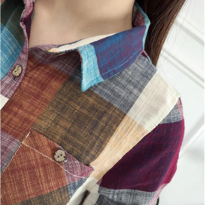 Женская льняная рубашка-кимоно с длинным рукавом