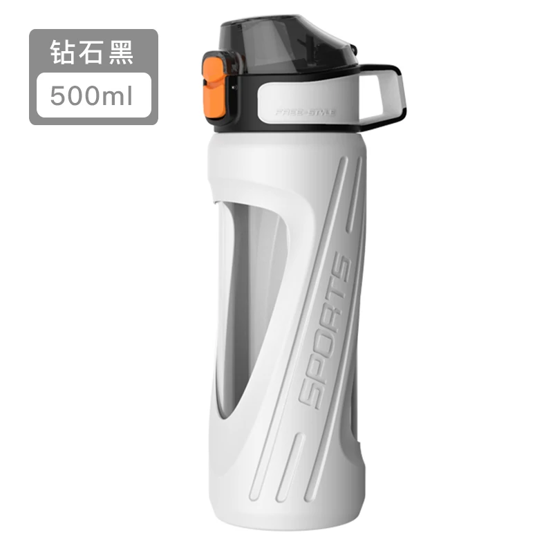 구매 스포츠 밀짚 물병 실리콘 귀여운 소녀 유리 간단한 물병 체육관 휴대용 Gargra De Agua 주방 용품 DE50SP