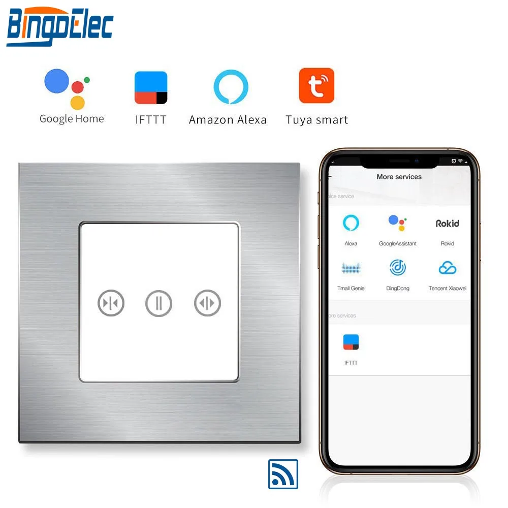 Bingoelec Шторы WI FI сенсорный пульт дистанционного управления Переключатель RF 433 92