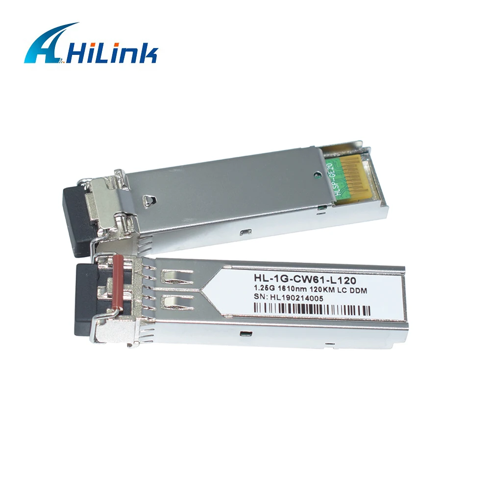 Волоконный приемопередатчик Hilink 1 25G CWDM SFP 120km 1470nm ~ 1610nm LC модуль с функцией DDM| |