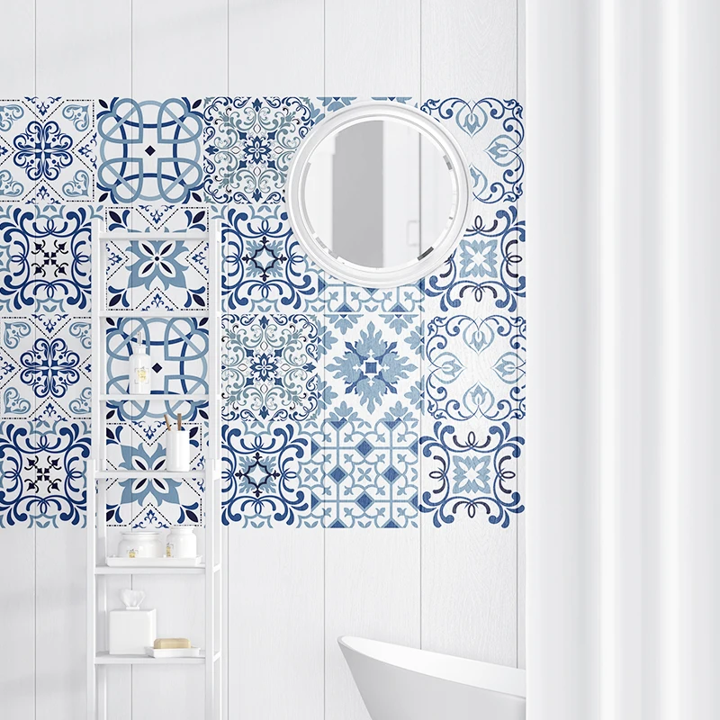 Наклейки на стену в средиземноморском стиле с цветами и жемчугом | Дом сад