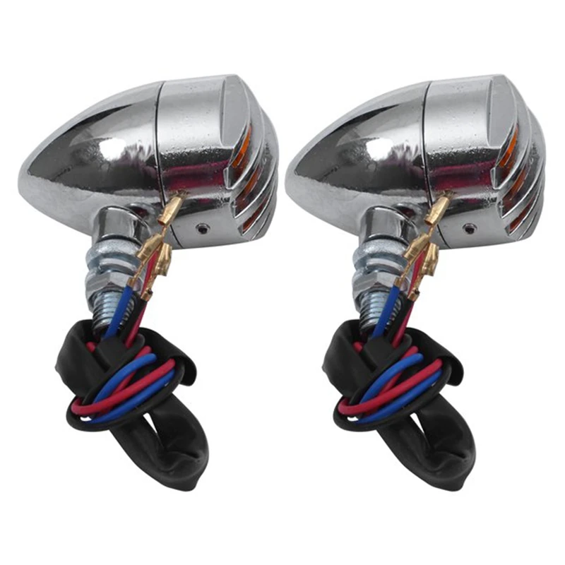 

1 Pair 12V Plastic Amber Motorcycle Grill Indicator Turn Signal Lights for Honda Yamaha Kawasaki Sportster 1200 883