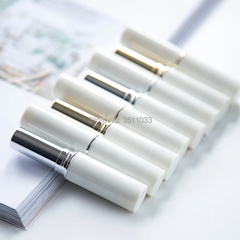 Тонкий белый Косметический бальзам для губ контейнер пустые губные трубки