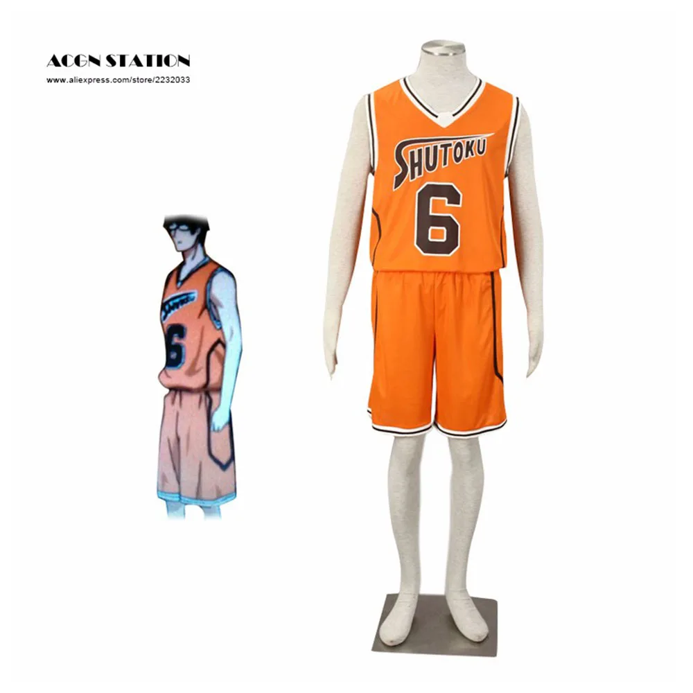 Бесплатная доставка Оранжевый Куроко Без корзины № 6 мидорима шинтаро Косплей