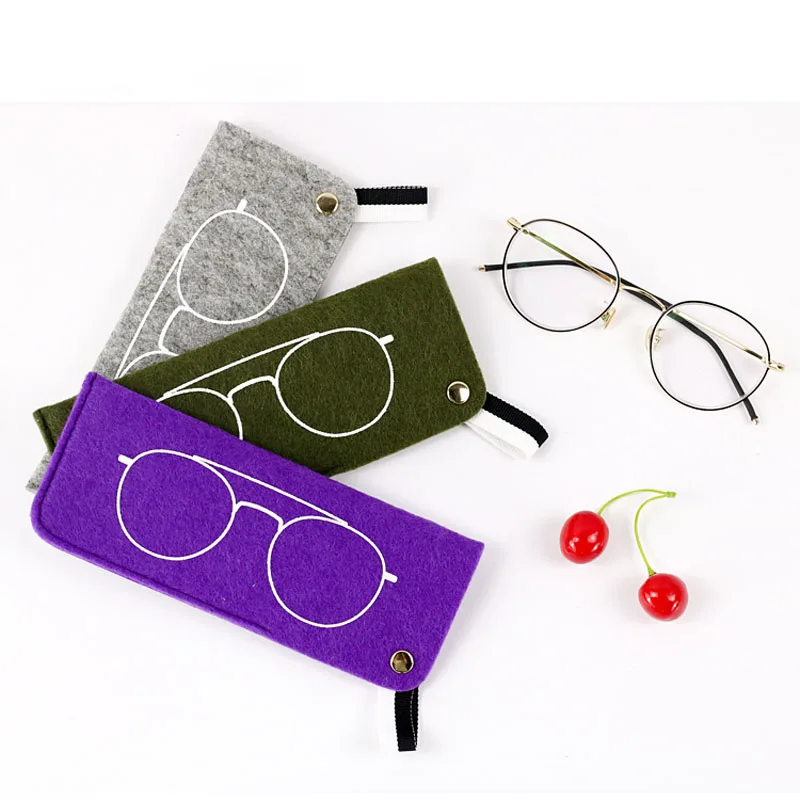 Чехол для очков из войлока яркие цвета s коробка мягкая сумка аксессуары очки