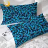 BlessLiving Blue Butterflies Pillowcase Butterfly Collection Decorative Pillow Case Watercolor Bed Pillow Cover 2pcs Kussensloop 1