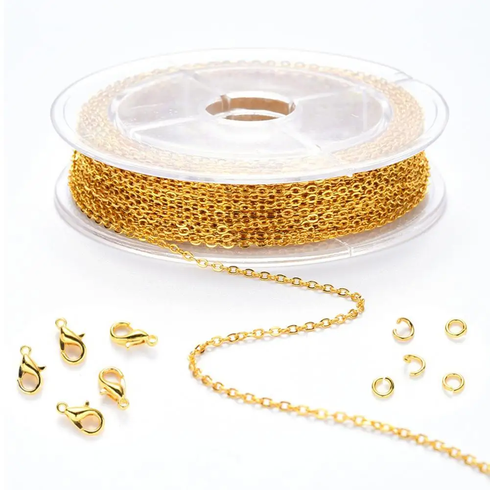 

Necklace Chain Kit Plating Unfading Copper DIY Jump Rings for Jewelry Making