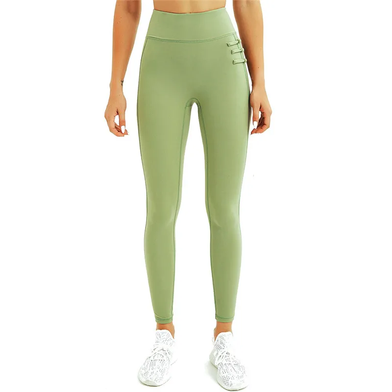 

Women Chinese Knot Compressed Hips Running Leggings Fitness Cycling Tight Sweatpant Sportswear Sports Trousers