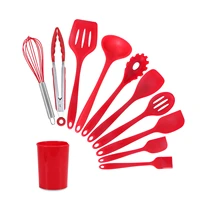 11pcs silicone kitchen utensils set heat resistant non stick kitchenware cooking tools spoon spatula ladle egg beaters gadget