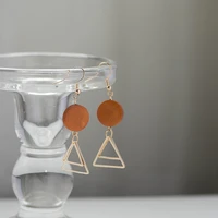 simple geometry triangle earrings womens fashiontemperament versatile cold wind