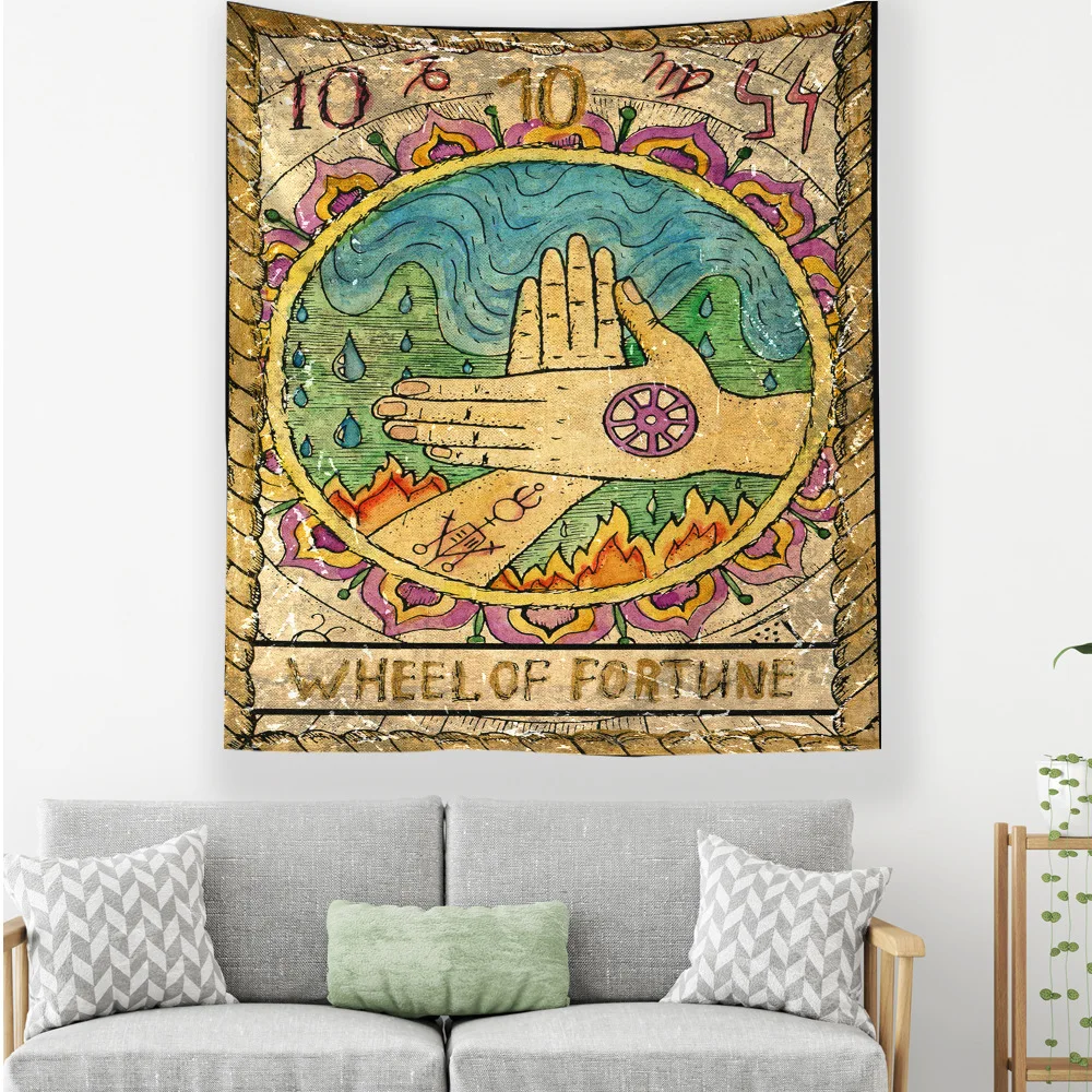 Гобелен с карточками Таро настенная ткань гобелен ведьмы индийское украшение