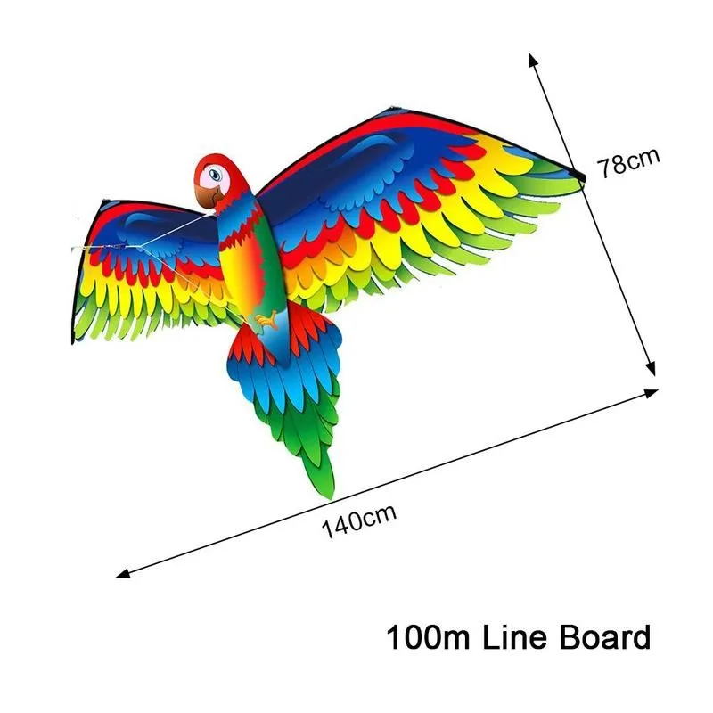 

3d Three-dimensional Animal Parrot Kite With Single Line Long Tail Kite Flying Toy Kids Adults Outdoor Sports Game Toy